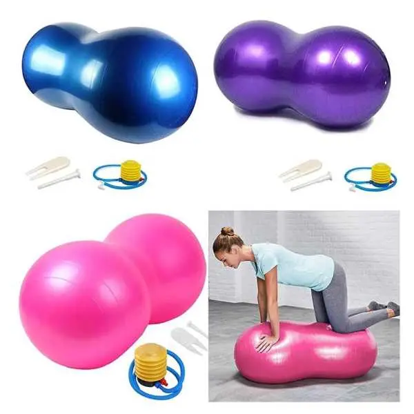 Anti-Burst Peanut Ball for Yoga, Gym - Image 2