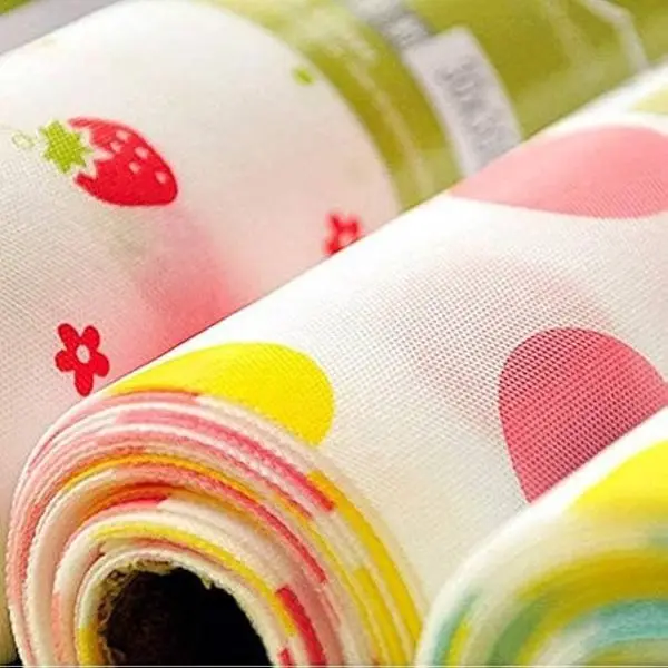 Anti Slip PVC Kitchen Place Mat Antibacterial Waterproof Drawer Floral Printed Dustproof Shelf Liners for Refrigerator Cabinets Pantry Shelve Dresser & Desk Protector (Pack of 1)(45 x300CM) - Image 2