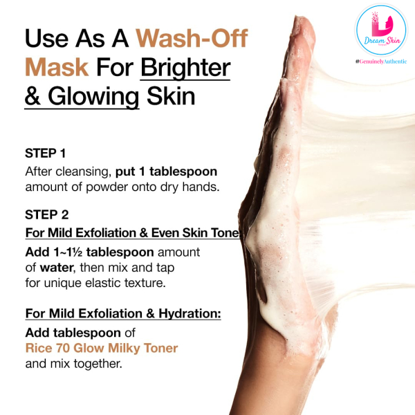 Anua Rice Enzyme Brightening Cleansing Powder 40g By Dream Skin Nepal - Image 2