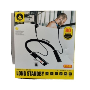 AOMALE Leather Build Long Standby 500mAh Battery Neckband - 80Hours Continuous Music Play Time With Digital Battery Power Display -SD/TF Supported Neckband