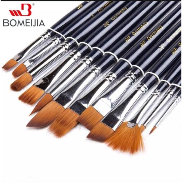 Artist Paint Brush Set Of 12, Synthetic Professional Quality For Watercolor And Acrylics - Image 5