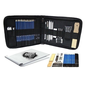 Artist's Professional Drawing And Sketching Pencil Kit (33Pcs) by mitrata