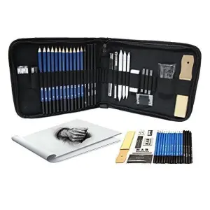 Artist's Professional Drawing And Sketching Pencil Kit (33Pcs) by mitrata