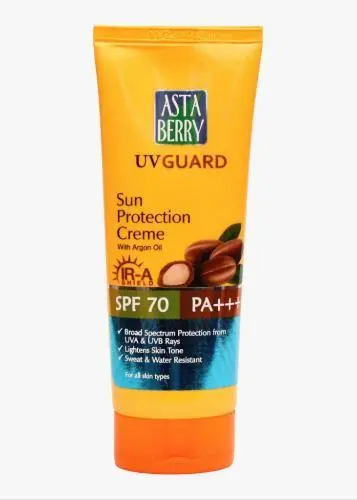 Asta Berry UV Guard Sun Protection Creme SPF 70 PA+++ 100ml