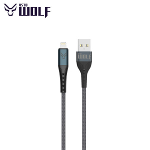 Asta WOLF Hyper USB to Lightning Cable | 100cm Braided | Ultra-Fast Charging | 6A Current | 30W Output | Durable & Flexible