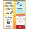 Atomic Habit+Ikigai+Psychology Of Money+How To Win Friends And Infuence People by Life Changing books