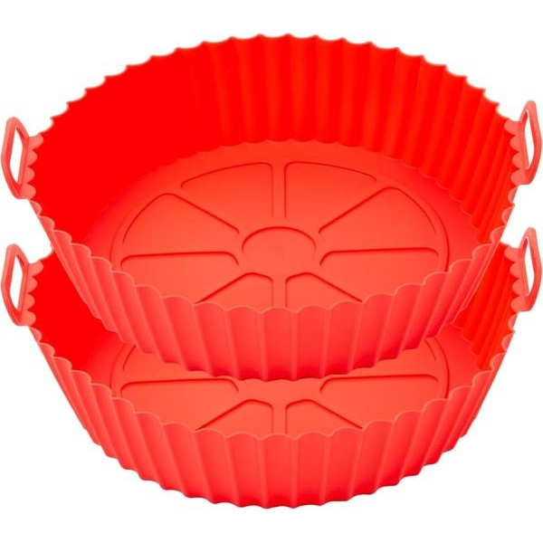 Augot Air Fryer Silicone Liner, 3 Pack Reusable Air Fryer Silicone Pot Heat Resistant Non-Stick Air Fryer Basket Replacement of Parchment Paper Liners For Air Fryer Oven Accessories, 6.3inch - Image 4