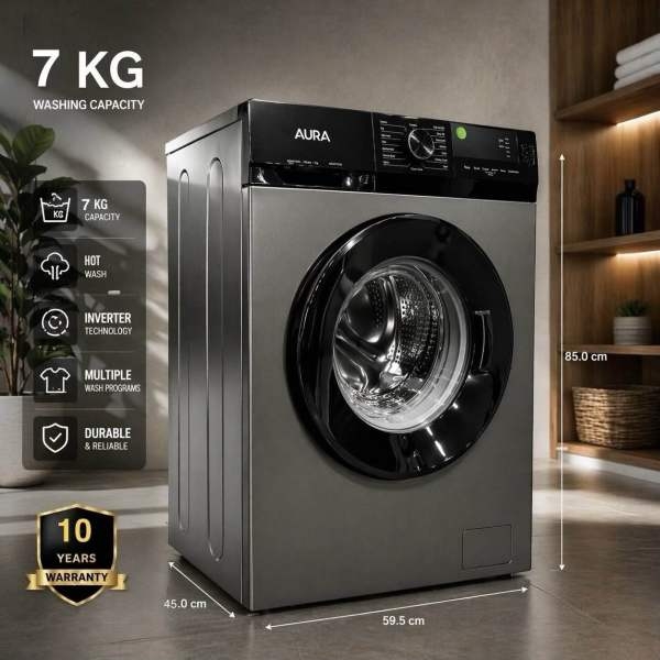 Aura 7 Kg Front Load Washing Machine Comet 4.5 kg Free - Image 5