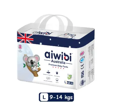 Australian Premium Diapers Baby Pants - Large 40 Pcs