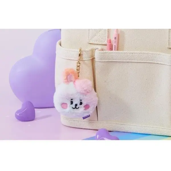 KOJA BTS BT21 Official Authentic Goods Baby Prism Face Bag Charm Doll Keychains /Holders - Image 2