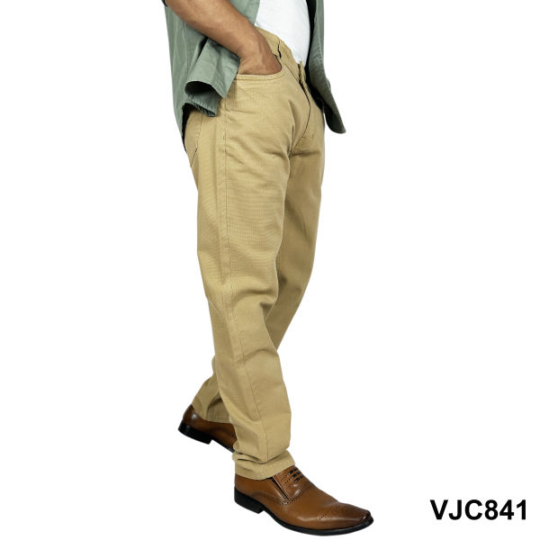 VIRJEANS (VJC841) Stretchable Cotton Chinos Pant For Men-Khaki - Image 4