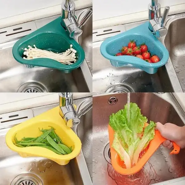 Kitchen Swan Triangular Plastic Hanging Sink Strainer - Image 3