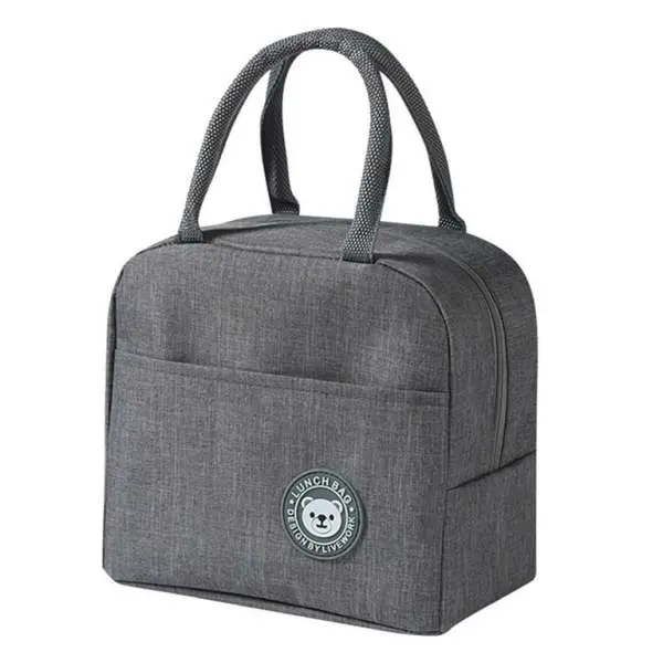 Handy Sized Bento Thermal Insulated Lunch Bag / Cover, Tiffin Bag with Outer Pouch Size 21*13cm*19cm - Image 5