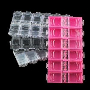 Grid Nail Stone Storage Box Multi Compartment Nail Stone Box Nail Storage Box Nail Art Storage Box Nail Technician Nail Extension Nail Pearl Nail Technician Beauty DIY Nail Art Accessories Nail Salons Pedicure & Manicure Tool Multipurpose Jewelry Box