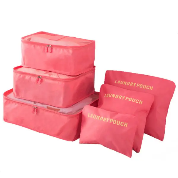 6 Pcs Cloth Organizer Pouch Laundry Zipper Bags Travel Luggage Packing Bag - Bags | Travel Packing Bags - Image 4