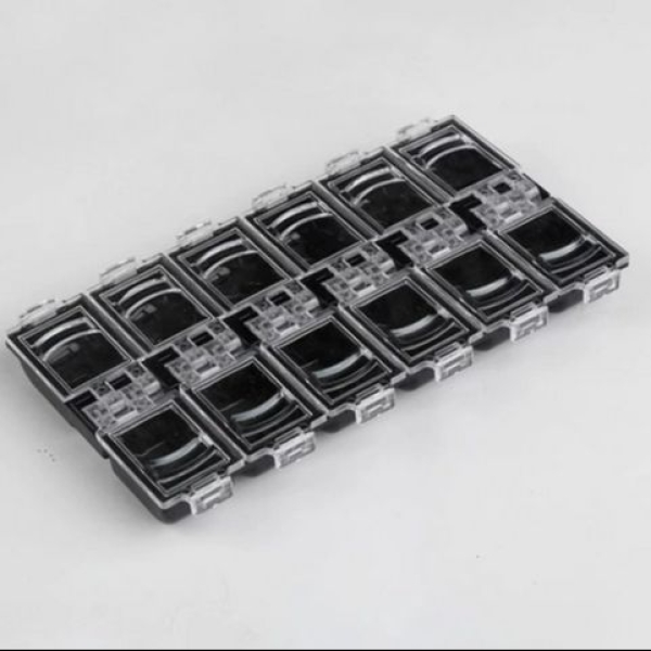 Grid Nail Stone Storage Box Multi Compartment Nail Stone Box Nail Storage Box Nail Art Storage Box Nail Technician Nail Extension Nail Pearl Nail Technician Beauty DIY Nail Art Accessories Nail Salons Pedicure & Manicure Tool Multipurpose Jewelry Box - Image 4