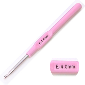 4MM Crochet Hook Aluminium Hook Plastic Handle
