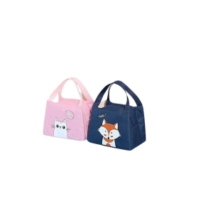 Portable Insulated Lunch Bag, Cute Cartoon Printed Meal Keep-freshing Bag, Perfect Bento Bag For School, Work And Picnic