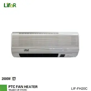 LIFOR LIF-FH20C 2000 Watts Wall Mounted Fan Heater With Timer & Remote