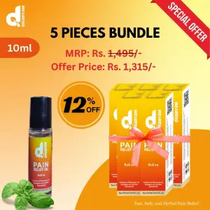 Drabyam Pain Relief Oil Roll-On 10ml - 5 Pieces Bundle