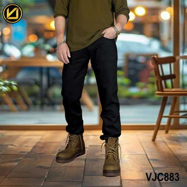 VIRJEANS (VJC883) Cotton Soft Jeans Pant For Men-Black - Image 3