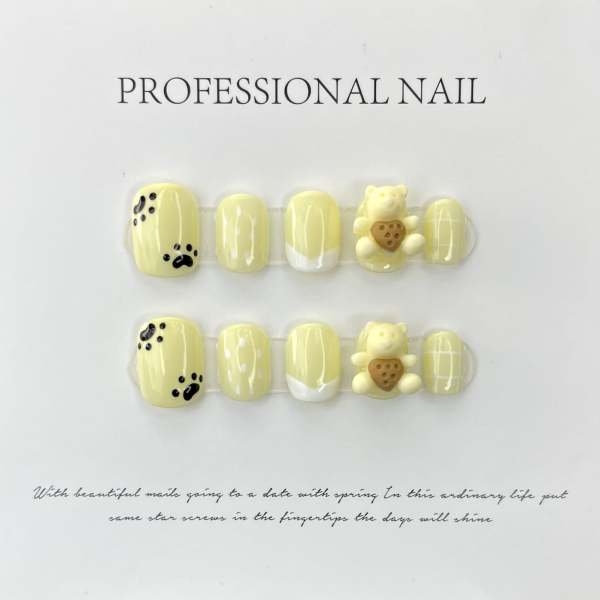 press on nail round/medium/short/oval/long almond/christms design shape 10 pcs with size(small ,medium, large,extra small) - Image 4