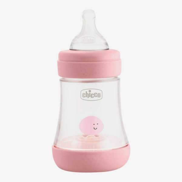 Chicco Perfect 5 150ml Biofunctional Feeding Bottle, Advanced Anti-Colic System, BPA Free, Hygienic Silicone Teat (Pink) - Image 2