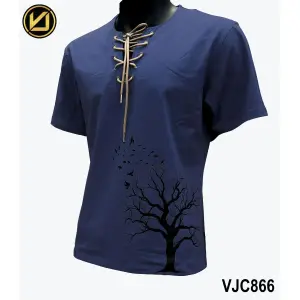 VIRJEANS (VJC866) Printed Stylish T-shirt For Men- Blue