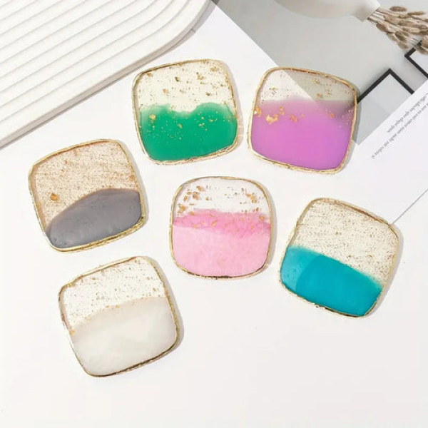 Lovely Shaped Nail Art Resin Color Palette Nail Palette Nail Art Nail Salon Maicure Nail Technician & Multipurpose Art Color Mixing Tool Palette for Artists - Image 5