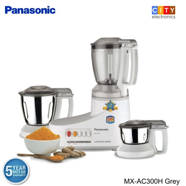 Panasonic MX-AC300H Grey 550W Super Mixer Grinder With 3 Jars - Image 2