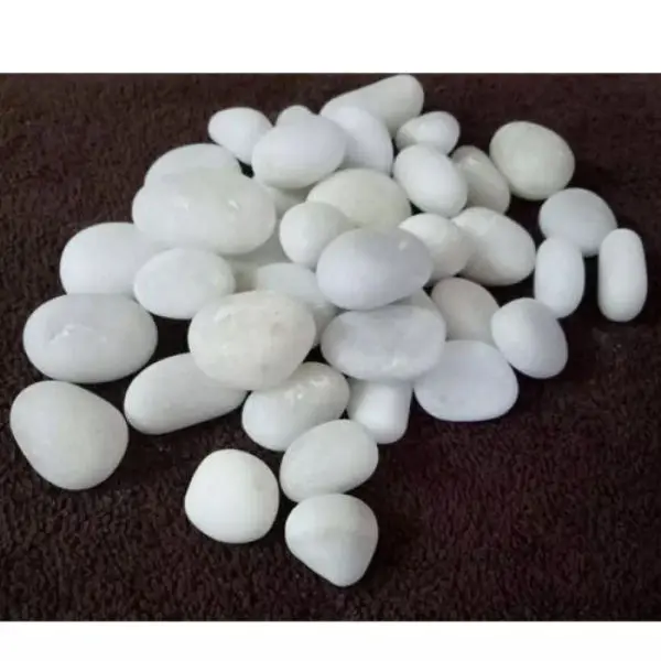 1 Kg White Stone Pebbles For Aquarium And Garden Decoration Natural White Polished Stones - Decorative Stones | - Image 4