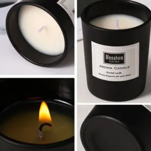 KOJA Menahem Natural Scented Pleasant Aroma, Long Lasting Burning Glass Jar Candle