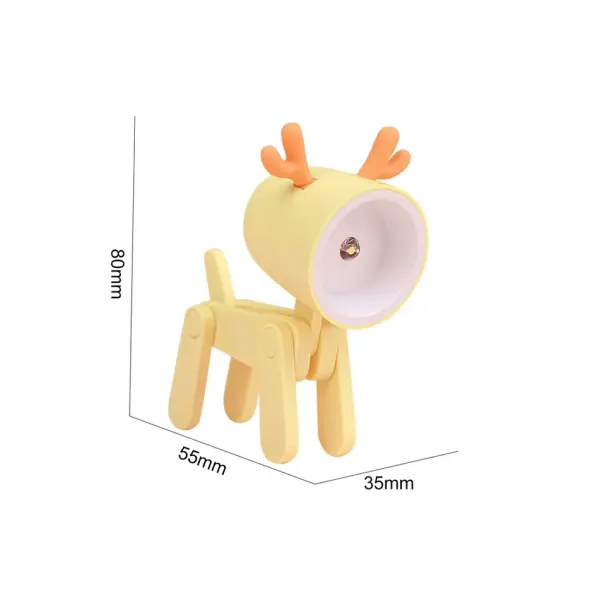 KOJA 3*2*4 cm Creative Dog /Deer LED Light Portable Mini Light Lamps - Image 6