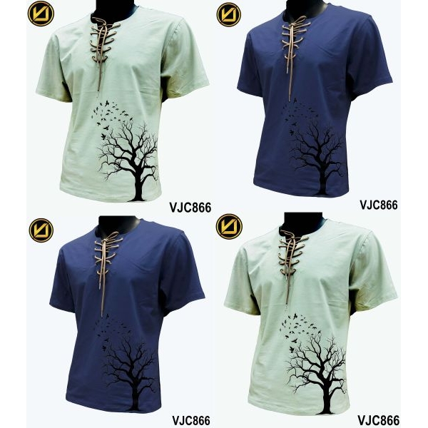 VIRJEANS (VJC866) Printed Stylish T-shirt For Men- Blue - Image 3