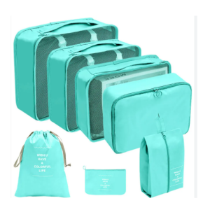 7 in 1 Set Packing Cubes Laundry Pouch, Travel Storage Bag Organizers, Travel Luggage Organizer Pouch, Travel Organizer Bags