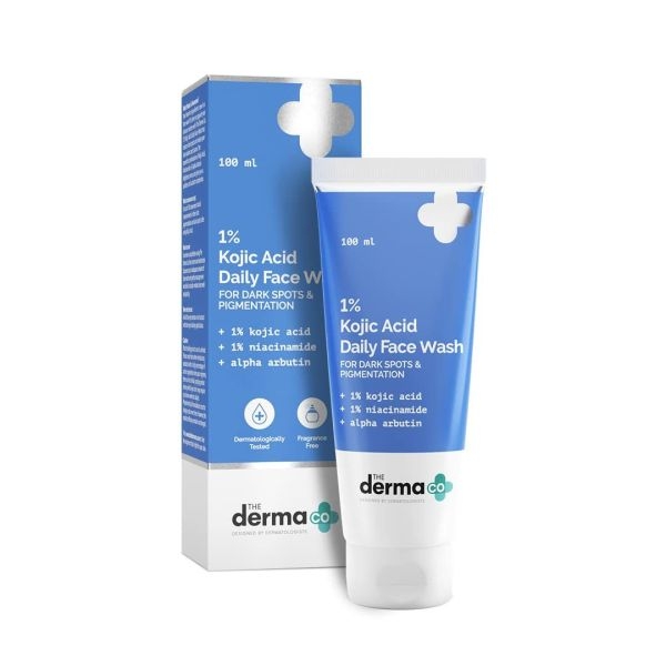 The Derma Co 1% Kojic Acid Face Wash with Niacinamide & Alpha Arbutin For Dark Spots & Pigmentation - 100ml - Image 3
