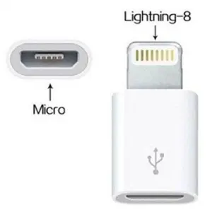Adapter for Lightning Connector to Micro USB Converter