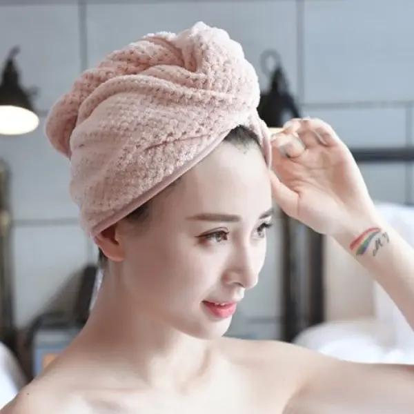 New Quick Dry Head Shower Cap Towel Hair Wrap Soft Microfibre Bath Turban - Image 5