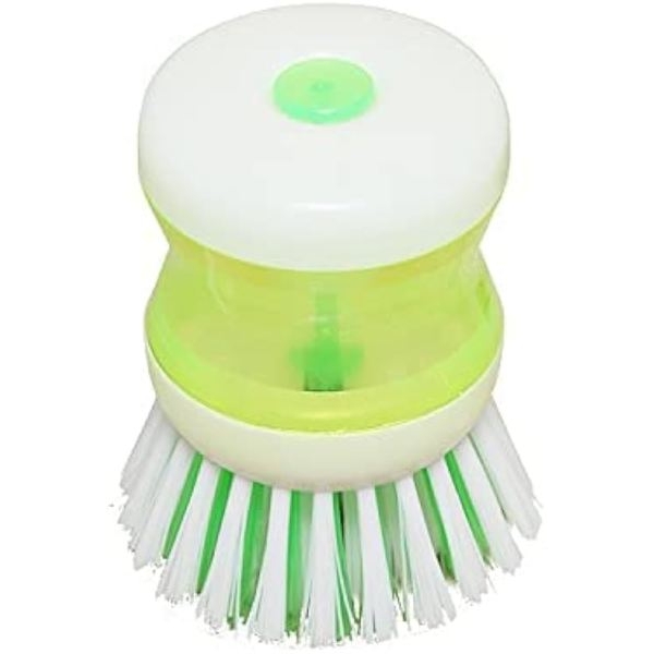 Dish/Washbasin Plastic Cleaning Brush with Liquid Soap Dispenser, Multicolour (pack of 1) - Image 5