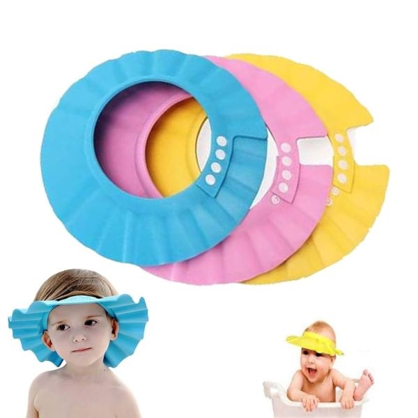 Baby Bath Cap/ Shower Cap For Baby With Ear - Image 3