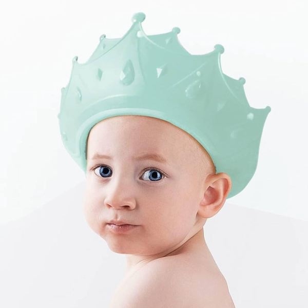 Baby bath Shower Cap,Bath Visor hat for Eye and Ear wash Protection,Adjustable Silicone Bathing Crown Waterproof Shampoo hat for Washing Hair, Shower Bathing Protection Bath Cap for Toddler, Baby, Kids, Children - Image 3