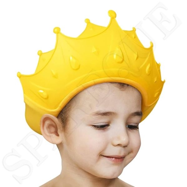 Baby bath Shower Cap,Bath Visor hat for Eye and Ear wash Protection,Adjustable Silicone Bathing Crown Waterproof Shampoo hat for Washing Hair, Shower Bathing Protection Bath Cap for Toddler, Baby, Kids, Children - Image 4