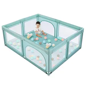 Baby Playpen (180 x 200 x 66cm) (Green)