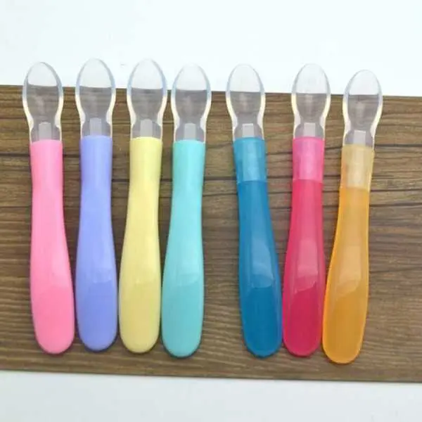 Baby Soft Safety Silicone Infant Learning Feeding Spoon - Image 3
