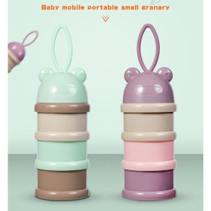Baby Travel Milk Powder Container, Milk Powder Box, Container For Milk Powder With 3 Layers