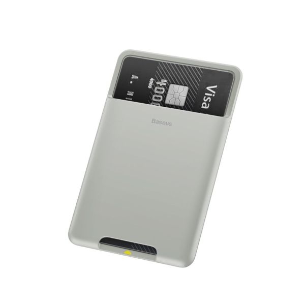 Back Stick Silicone Card Bag French Grey