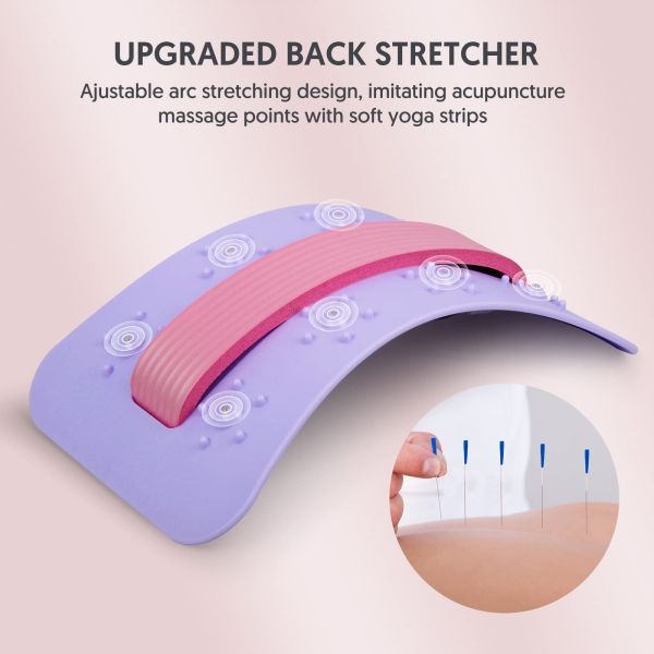Back Stretcher for Lower Back Pain Relief, Upper Back Cracker Cracking Device Relieving Sciatica, Spine Deck Board Back Popper Hero Herniated Disc, Relieve Back Stress Magnetic Points Massage - Image 3
