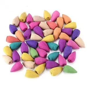 Backflow Smoke Fountain Coloured Incense Cone Pack of 40 Dhoop (Pack of 40)
