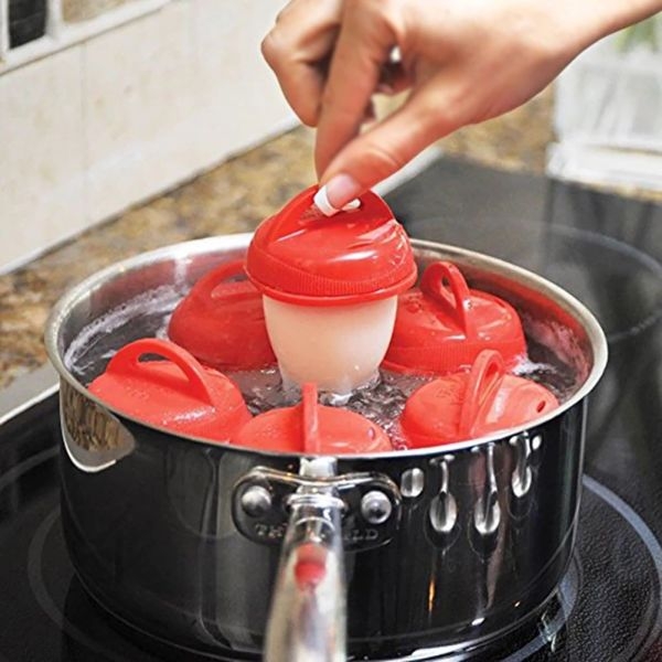 Egg Cooker-Silicone Egg Poachers For Hard Boiled Eggs,Egg Cups(Pack Of 6) - Image 3