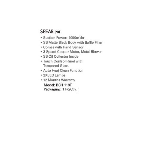 BALTRA BCH 119T Speare 90 CM Chimney - Image 3